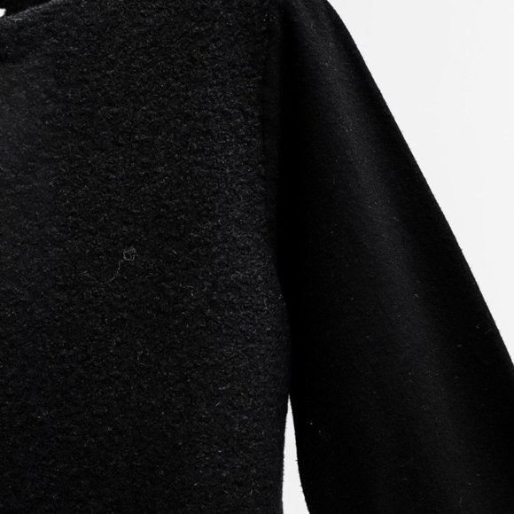 Sarah Pacini Black Weathered Wool Top - Picture 5 of 8